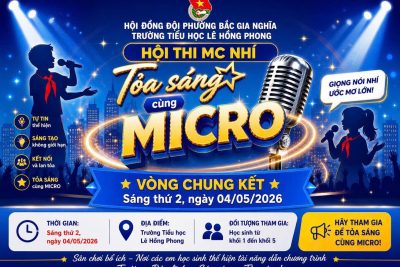 CUỘC THI MC NHÍ “TỎA SÁNG CÙNG MICRO” TRƯỜNG TH LÊ HỒNG PHONG, PHƯỜNG BẮC GIA NGHĨA